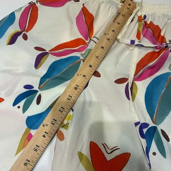 Zara Cream Printed Poplin Shirt and Wide Leg Pants Set Small - Picture 8 of 12